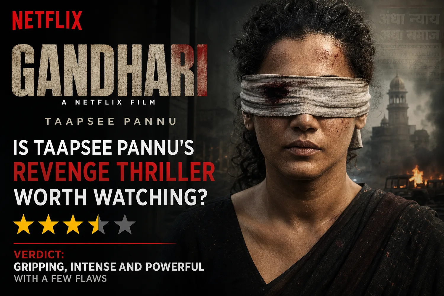 Key art for the Netflix thriller Gandhari.