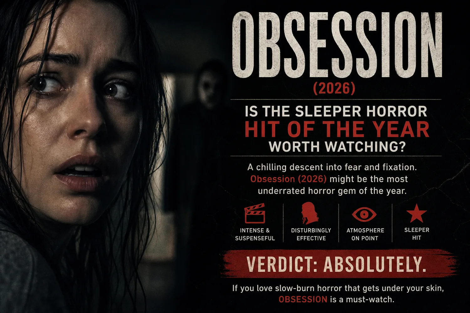 Key art for the horror film Obsession, Focus Features and Blumhouse's breakout hit.